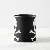 Totenkopf mit gekreuzter Knochen-Schwarzes Tasse (Zentrum)