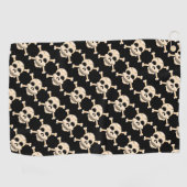 Totenkopf mit gekreuzter Knochen-Sport-Tuch Golfhandtuch (Horizontal)