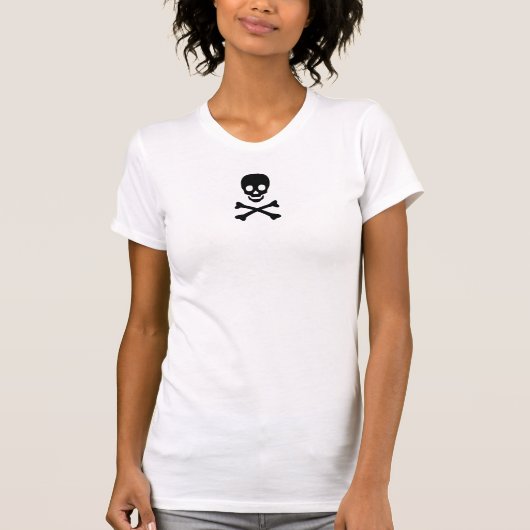 Totenkopf mit gekreuzter Knochen T-Shirt (Vorderseite)