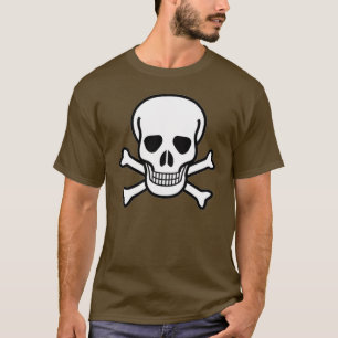 Totenkopf mit gekreuzter Knochen T-Shirt