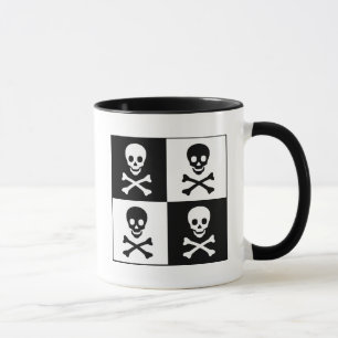 Totenkopf mit gekreuzter Knochen Tasse