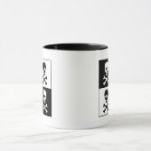 Totenkopf mit gekreuzter Knochen Tasse (Zentrum)