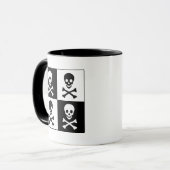 Totenkopf mit gekreuzter Knochen Tasse (Vorderseite Links)