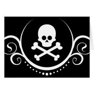 Totenkopf mit gekreuzter Knochenkultiviertheiten