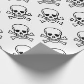 Totenkopf mit gekreuzter Knochentodessymbol Geschenkpapier (Ecke)