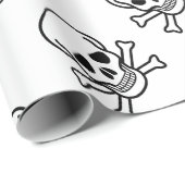 Totenkopf mit gekreuzter Knochentodessymbol Geschenkpapier (Rolleneckpunkt)