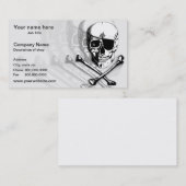 Totenkopf mit gekreuzter visitenkarte (Vorne/Hinten)