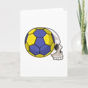 Totenkopf mit Handballsport Karte