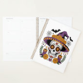 Totenkopf mit Hexenhut Halloween Vektor Planer (Anzeige)