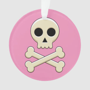 Totenkopf mit Knochen Ornament