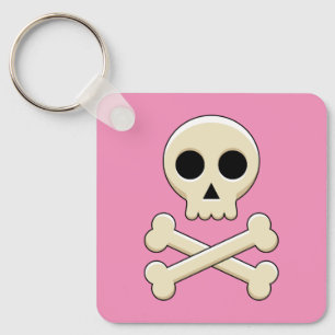 Totenkopf mit Knochen Schlüsselanhänger