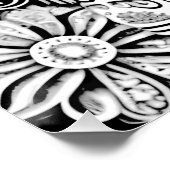 Totenkopf mit Ornamenten Poster (Ecke)