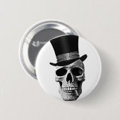Totenkopf mit Zylinder Button (Vorne & Hinten)