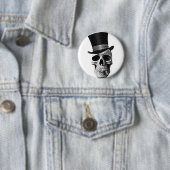 Totenkopf mit Zylinder Button (Beispiel)