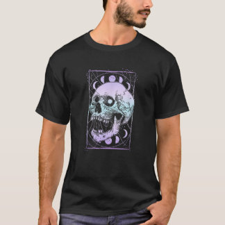 Totenkopf Mondphasen Pastell Gothik Gothic Wicca O T-Shirt