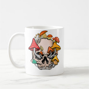 Totenkopf-Morchel-Pilz-Cottagecore-Jäger-Ästhetik Kaffeetasse