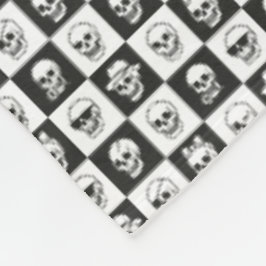Totenkopf-Mosaik Fleecedecke