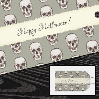 Totenkopf-Muster Gothic-Horror-Pixel-Art Geschenkanhänger