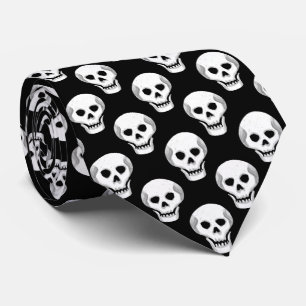 Totenkopf-Muster Halloween Krawatte
