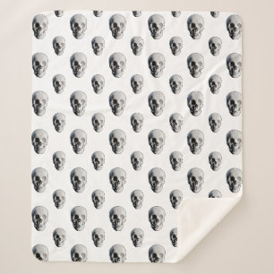 Totenkopf-Muster Halloween Sherpadecke