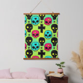 Totenkopf-Muster Wandteppich Mit Holzrahmen (Schlafzimmer)