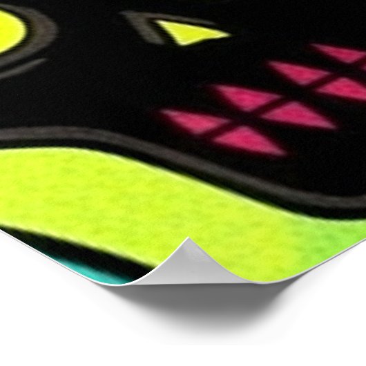 Totenkopf-Musterposter Poster (Ecke)