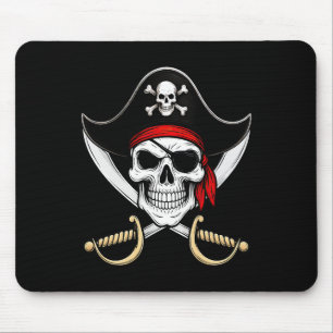 Totenkopf-Piraten-Jolly-Roger-Flagge Halloween  Mousepad