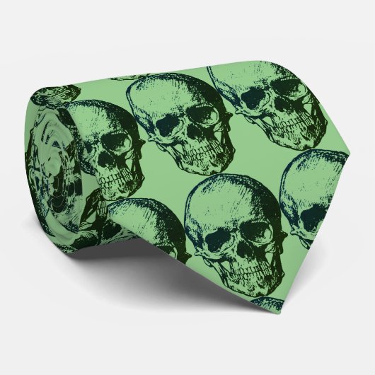 Totenkopf Pop Art Krawatte (Gerollt)