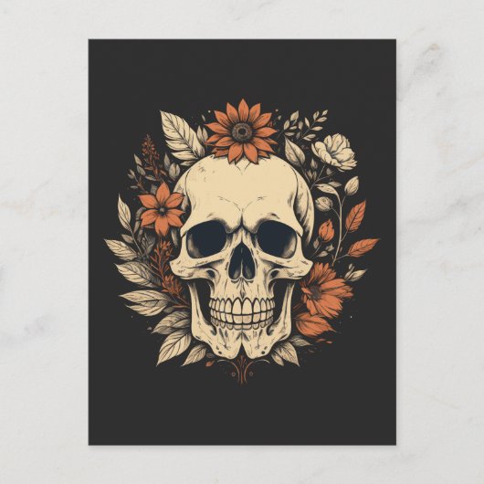 Totenkopf Postkarte (Vorderseite)