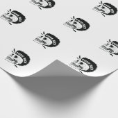 Totenkopf "Punk Rock" Geschenkpapier (Ecke)