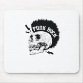 Totenkopf "Punk Rock" Mousepad (Vorne)