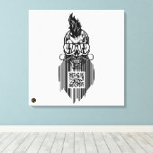 Totenkopf QR G-Skulls Strichcode mit Bart 5 Leinwanddruck (Insitu (Holzboden))