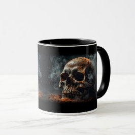 Totenkopf-Rauch-Halloween-Tasse Tasse