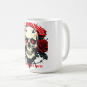 Totenkopf & Rosen – Dark Tranquility Kaffeetasse (VorderseiteRechts)