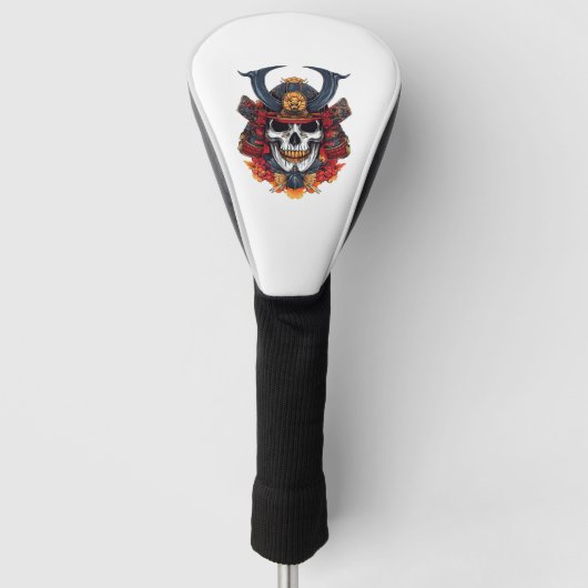 Totenkopf-Samurai-Maske Golf Headcover (Vorderseite)