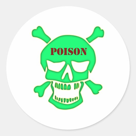 Totenkopf Schädel Gift skull poison Runder Aufkleber (Vorderseite)