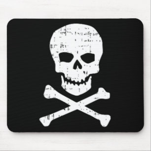 Totenkopf-Schädel-Halloween-Kostümtasche Skelett Mousepad