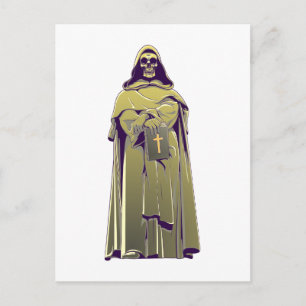 Totenkopf Schädel Mönch Schädelmönch Postkarte