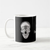 Totenkopf, Schädel silber 3D-Optik - Kaffeetasse (Links)