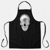 Totenkopf, Schädel silber 3D-Optik - Schürze (Vorderseite)