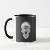 Totenkopf, Schädel silber 3D-Optik - Tasse (Links)