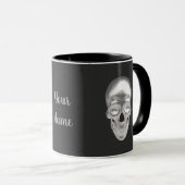 Totenkopf, Schädel silber 3D-Optik - Tasse (VorderseiteRechts)