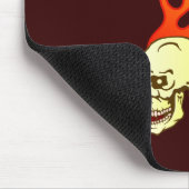 Totenkopf Schädel skull Flammen flames Mousepad (Ecke)