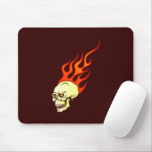 Totenkopf Schädel skull Flammen flames Mousepad (Mit Mouse)