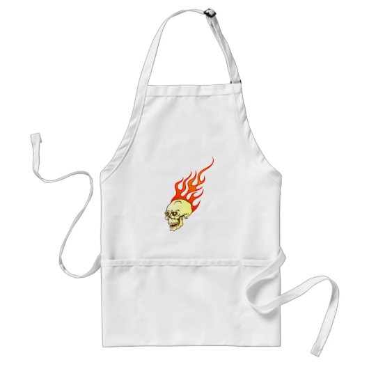 Totenkopf Schädel skull Flammen flames Schürze (Vorne)