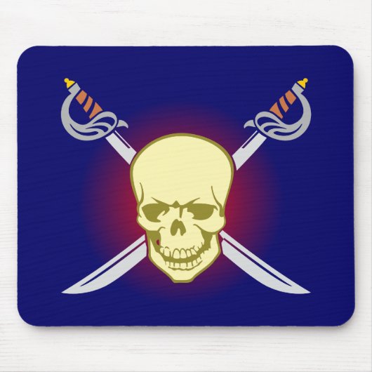 Totenkopf Schädel skull Schwerter swords Mousepad (Vorne)
