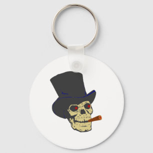 Totenkopf Schädel Zigarre SchädelZigarre Schlüsselanhänger