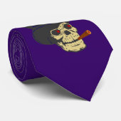 Totenkopf Schädel Zigarre skull cigar Krawatte (Gerollt)