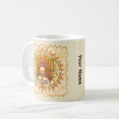 Totenkopf-Schild-Feuerwehrbecher Kaffeetasse (Vorderseite Links)