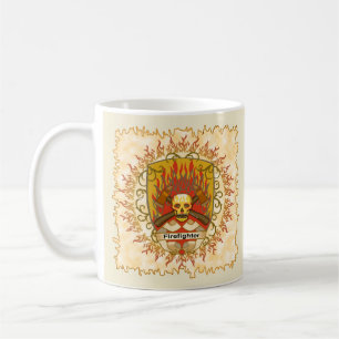 Totenkopf-Schild-Feuerwehrbecher Kaffeetasse